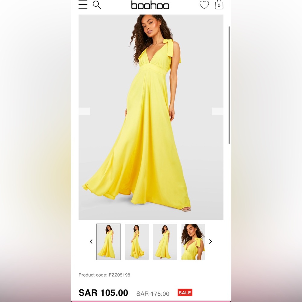 Elegant Yellow Maxi Dress